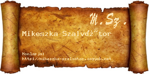Mikeszka Szalvátor névjegykártya